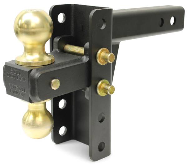 Adjustable Trailer Hitch 4" Drop 2" Square Shank Drop hitch 2" and 2 5/16" Balls