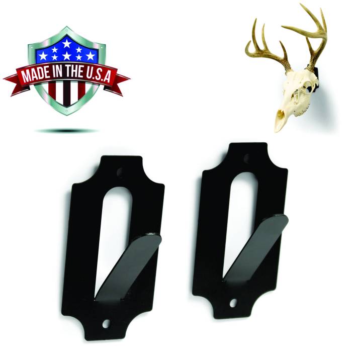 2pcs European Mount Skull Hanger Made in The USA Euro Mount kit Whitetail Deer Skull Hook mounting System Easy Install Coyote Hog Bear Antelope