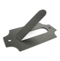 Angled view of the hanger plate, showing the robust hook design that keeps your trophy secure and stable.