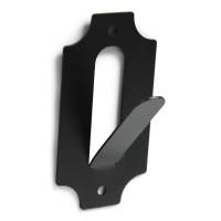 Close-up of the powder-coated steel skull hanger bracket—built for strength and lasting durability.